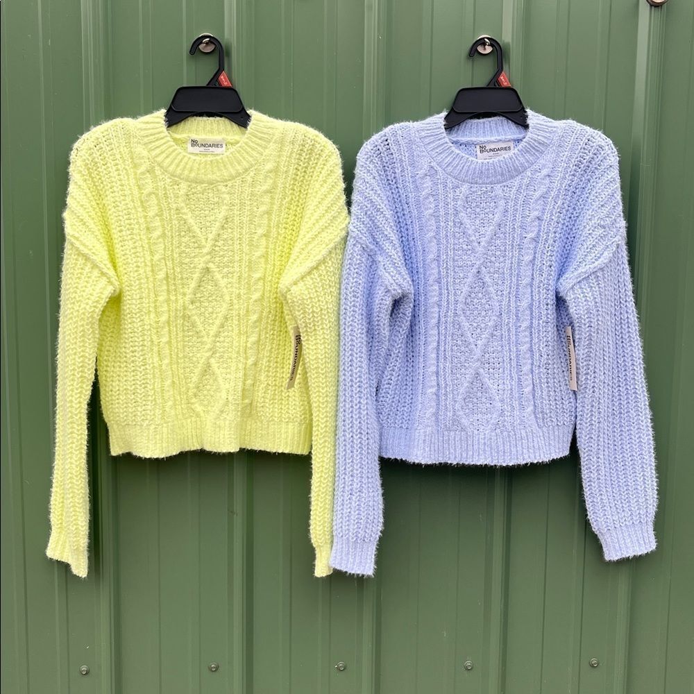 Women’s Soft Cable Knit Sweater Midweight 2-Pack Size M